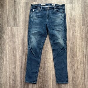 Ag Adriano Goldschmied Classic Blue Jeans The Middi Ankle Mid rise Legging Ankle